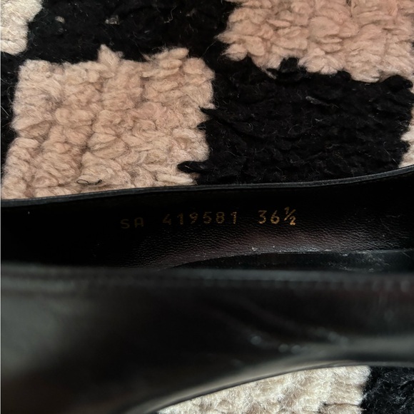 SAINT LAURENT black leather Anja 85 pointed toe pump heels 36.5 - Picture 8 of 8